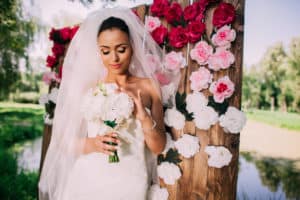 white wedding dress
