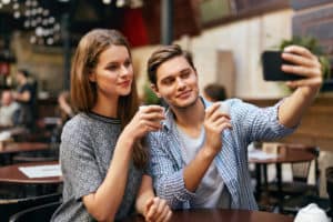 take a photo as a couple