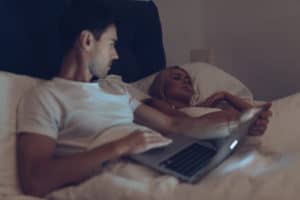 using the computer after you're asleep